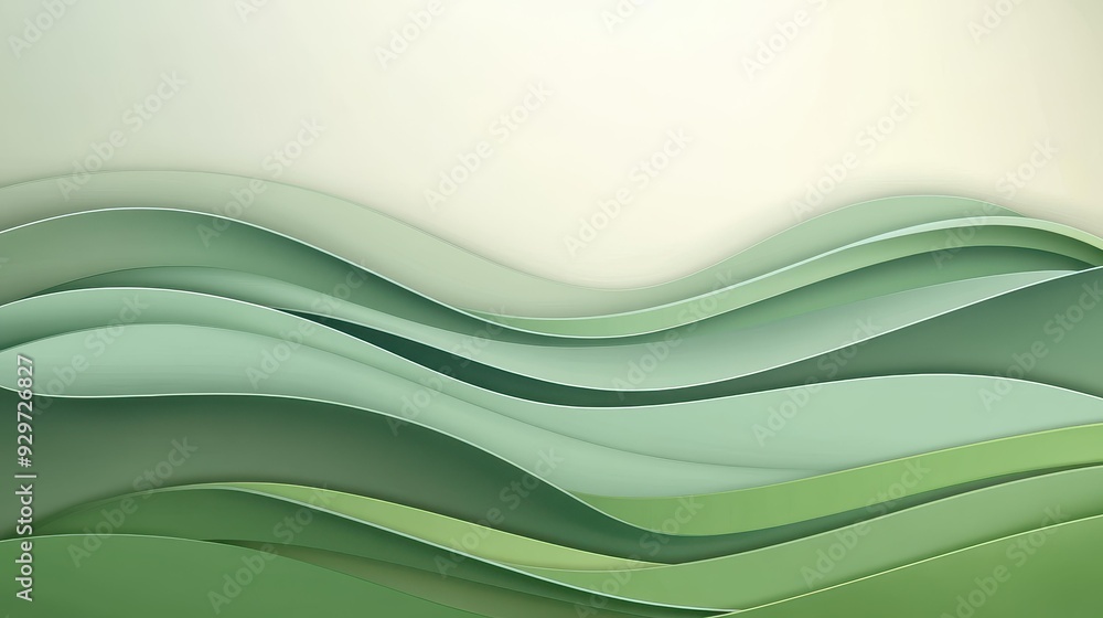 Aufkleber a sleek green wave line flows smoothly, creating a modern touch with a playful cartoon texture.