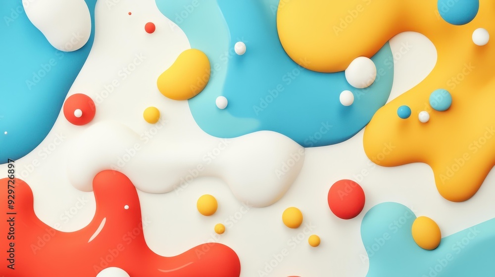 Poster dive into a world of vibrant colors and flowing shapes, creating an immersive abstract background. p
