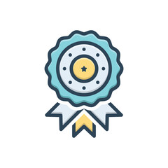 Color illustration icon for quality
