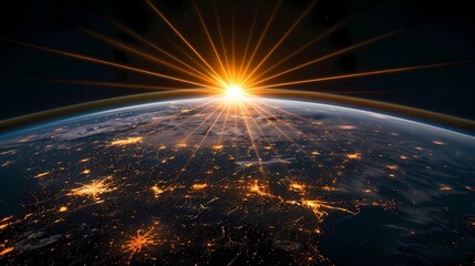 Obraz premium sunlight in space