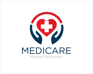 love medicare logo designs for health protection