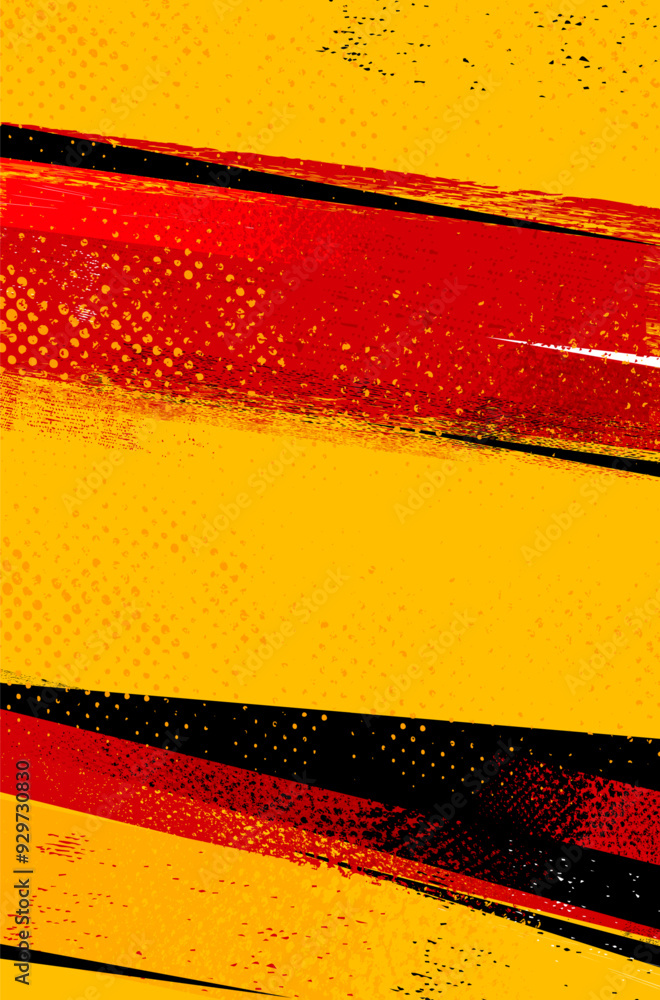 Poster grungy scratchy halftone red and black background