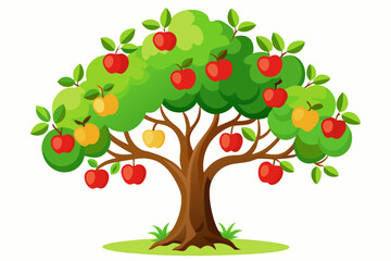 Apple tree vector illustration 