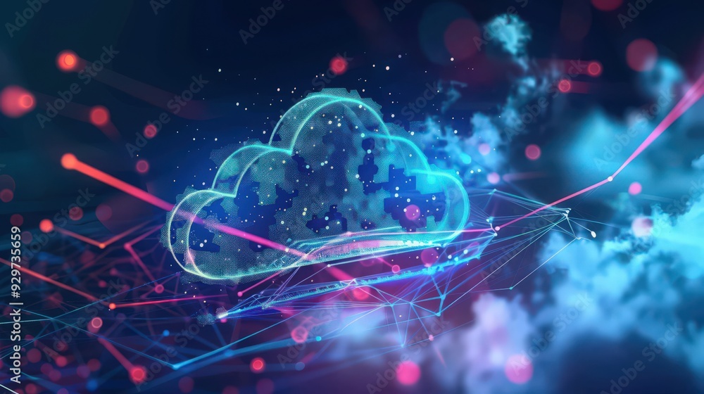 Poster investigate the advancements in data storage, from cloud computing to edge computing, ensuring acces