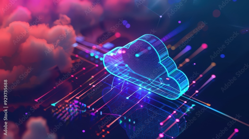 Poster investigate the advancements in data storage, from cloud computing to edge computing, ensuring acces