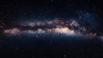 Fototapeta premium Milky Way Galaxy with Scattered Stars in Night Sky