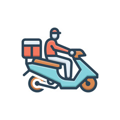 Color illustration icon for delivery