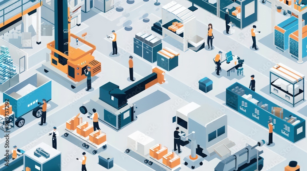 Poster investigate the implementation of lean manufacturing principles in the factory layout,
