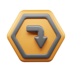 Traffic Sign And Symbol 3D Icon or Road sign 3d icon
