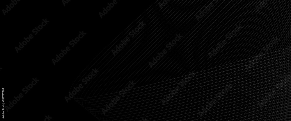 Poster vector modern minimal cover design with flowing lines, black strap with a curved with lines in wave 