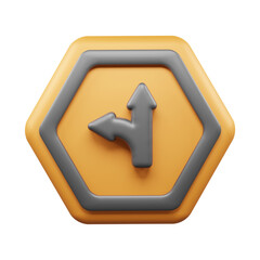 Traffic Sign And Symbol 3D Icon or Road sign 3d icon