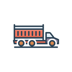 Color illustration icon for cargo