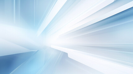 Blue and grey glossy squares abstract tech banner design. Modern abstract blue background design with layers of transparent material in square shapes in random geometric patterns.