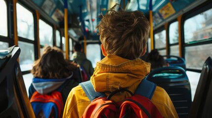 On the school bus, students learn the importance of punctuality, responsibility, and respect for others