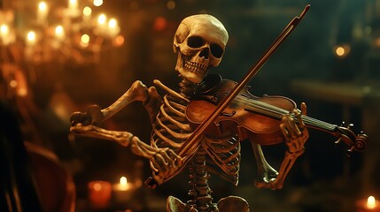 Fototapeta premium a skeleton bard