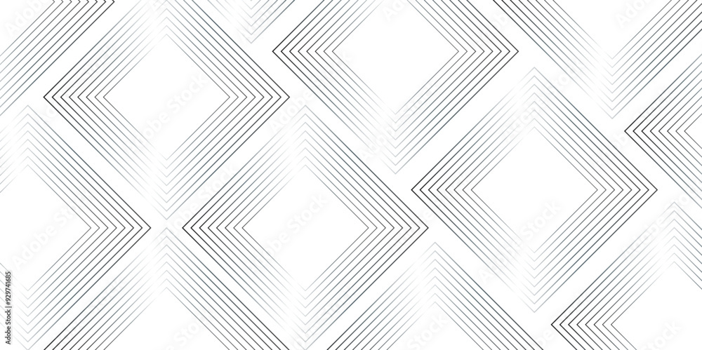 Poster Vector digital art diagonal striped then square Stylish Seamless pattern on white background. modern Creative Design use for book, notebook and calendar covers. high quality textile design, vector.	