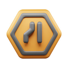 Traffic Sign And Symbol 3D Icon or Road sign 3d icon