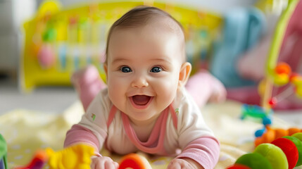 Obraz premium Happy Smiling Baby in Nursery