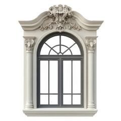 Classic White window. 3d render
