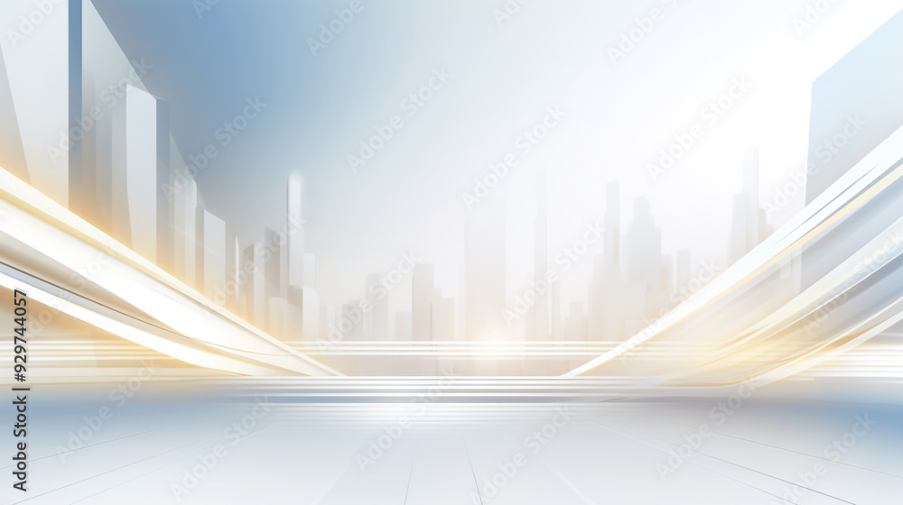 Poster modern white and light grey square overlapped pattern on background with shadow. white background. m