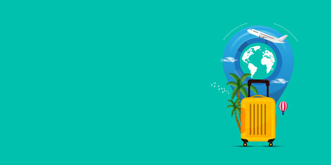 World Tourism Day vector illustration banner poster social media concept idea for tourism, World Heritage Day concept isolated