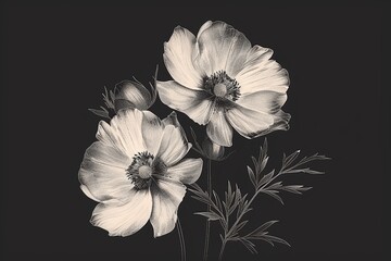 ai generative inverted color flower art