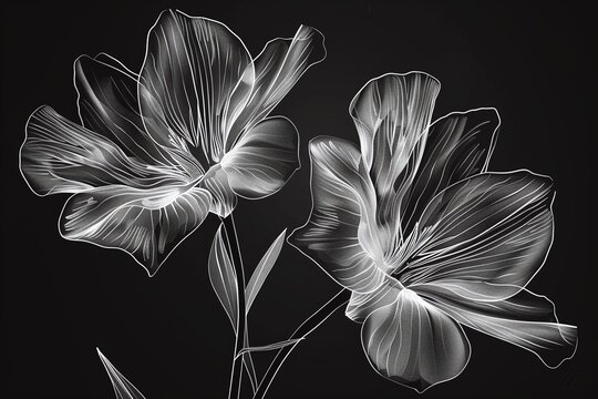 ai generative inverted color flower art