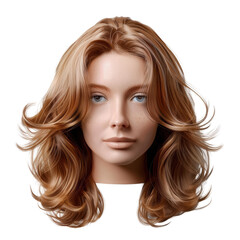 Naklejka premium Fashionable Wig with Modern Cut Isolated on Transparent or White Background, PNG