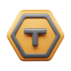 Traffic Sign And Symbol 3D Icon or Road sign 3d icon