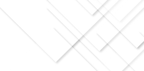 Abstract white background with diamond and triangle shapes layered in modern abstract pattern design.Grey white abstract square background geometry shine and layer element vector for presentation.	