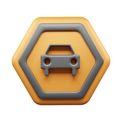 Traffic Sign And Symbol 3D Icon or Road sign 3d icon