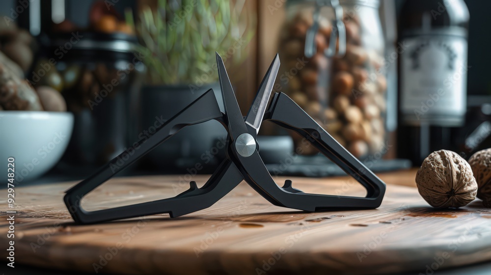 Poster the dual-purpose design of multi-function scissors includes additional tools like bottle openers and