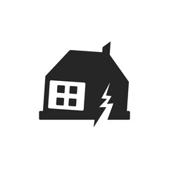 vector illustration of Earthquake logo icon design