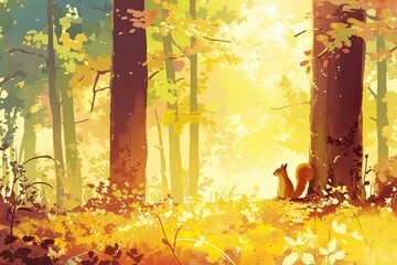 squirel in the forest