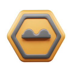 Traffic Sign And Symbol 3D Icon or Road sign 3d icon