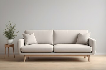 3d design minimalist or scandinavian sofa, simple design