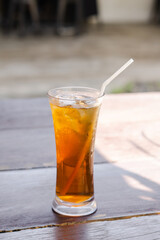 Vertical photo of tempting Fresh Iced Tea to drink during the day