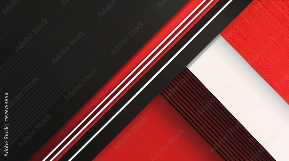 Poster this background showcases a minimalist schematic design with white lines on a striking red and black