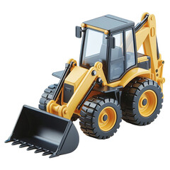Fototapeta premium Backhoe Loader isolated on transparent background