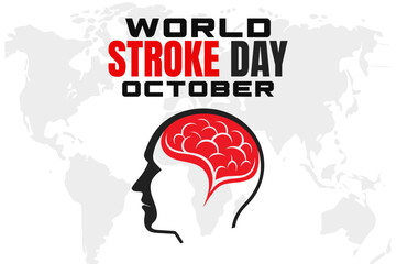 World Stroke Day Background Vector Health Awareness and Support Design