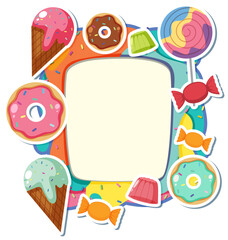 Colorful Sweet Treats Frame