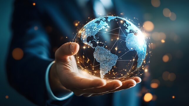 Businessman using ai artificial intelligence management in logistic system support human work and reduce time to work in process.AI assitant planing to import export for business