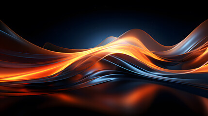 Abstract digital artwork featuring a dynamic wave