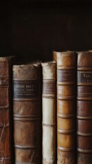 Timeless Wisdom: Vintage Leather-bound Books Symbolizing Immortal Knowledge and Literary Heritage. Antique Volumes Representing Learning, World Book Day, and the Power of Education. Creative Abstract 