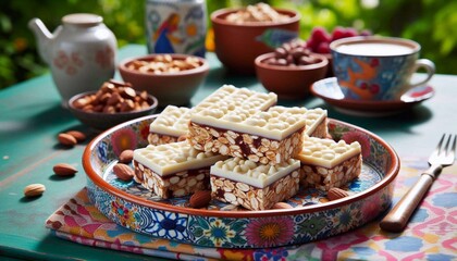 M&uuml;slieriegel mit wei&szlig;er Schokolade