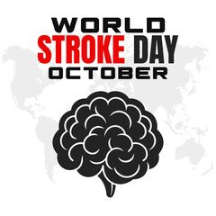 World Stroke Day Vector  Health Awareness and Stroke Support Design
