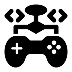 game development, algorithm, game logic, game programming, video game, game coding solid or glyph icon