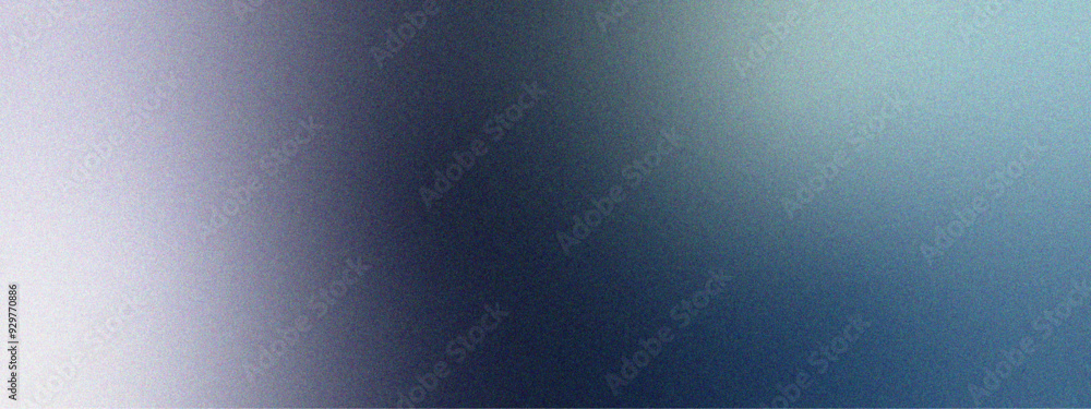 Poster Abstract retro color gradient, blurred background with film grain texture. Artistic blur fluid gradient background. Blue white gradient layered wave abstract graphic poster .