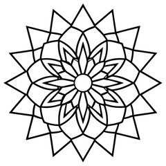 Mandala line art. Mandala for coloring page