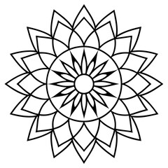 Mandala line art. Mandala for coloring page